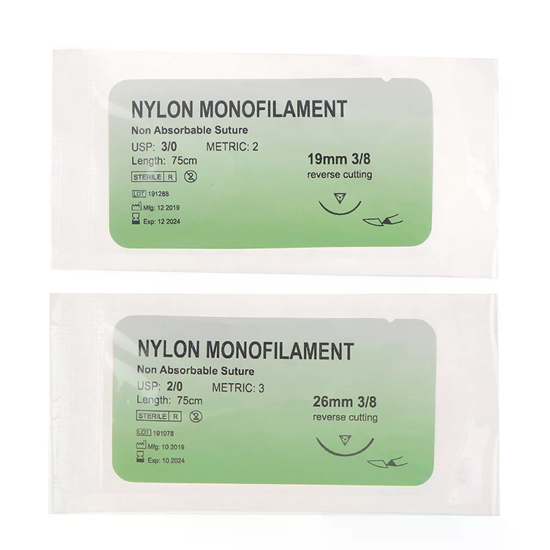 Medical Lab Kit - 12 Stück Polypropylen Monofilament Medizinische Fadennadel